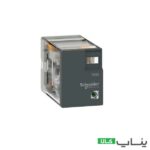 miniature plug-in relay - Zelio RXM4L - 4 C/O - 24 V DC - 3 A - with LED